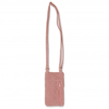 Mobieltasje corduroy blush 10.5x18.5 cm