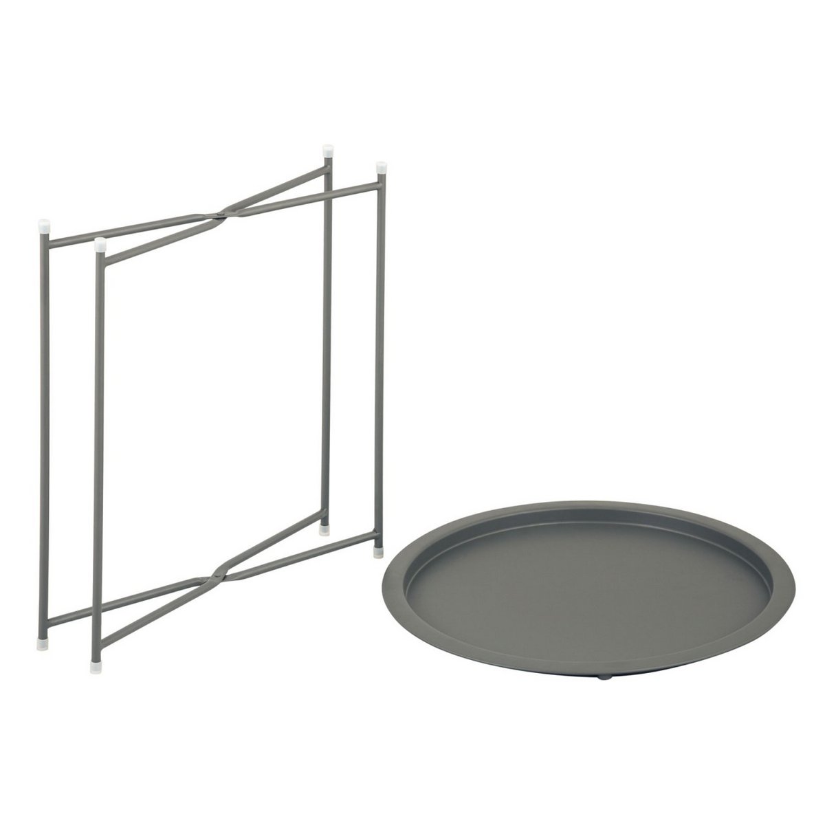 Bijzettafel metaal Ø 47x51 cm opvouwbaar