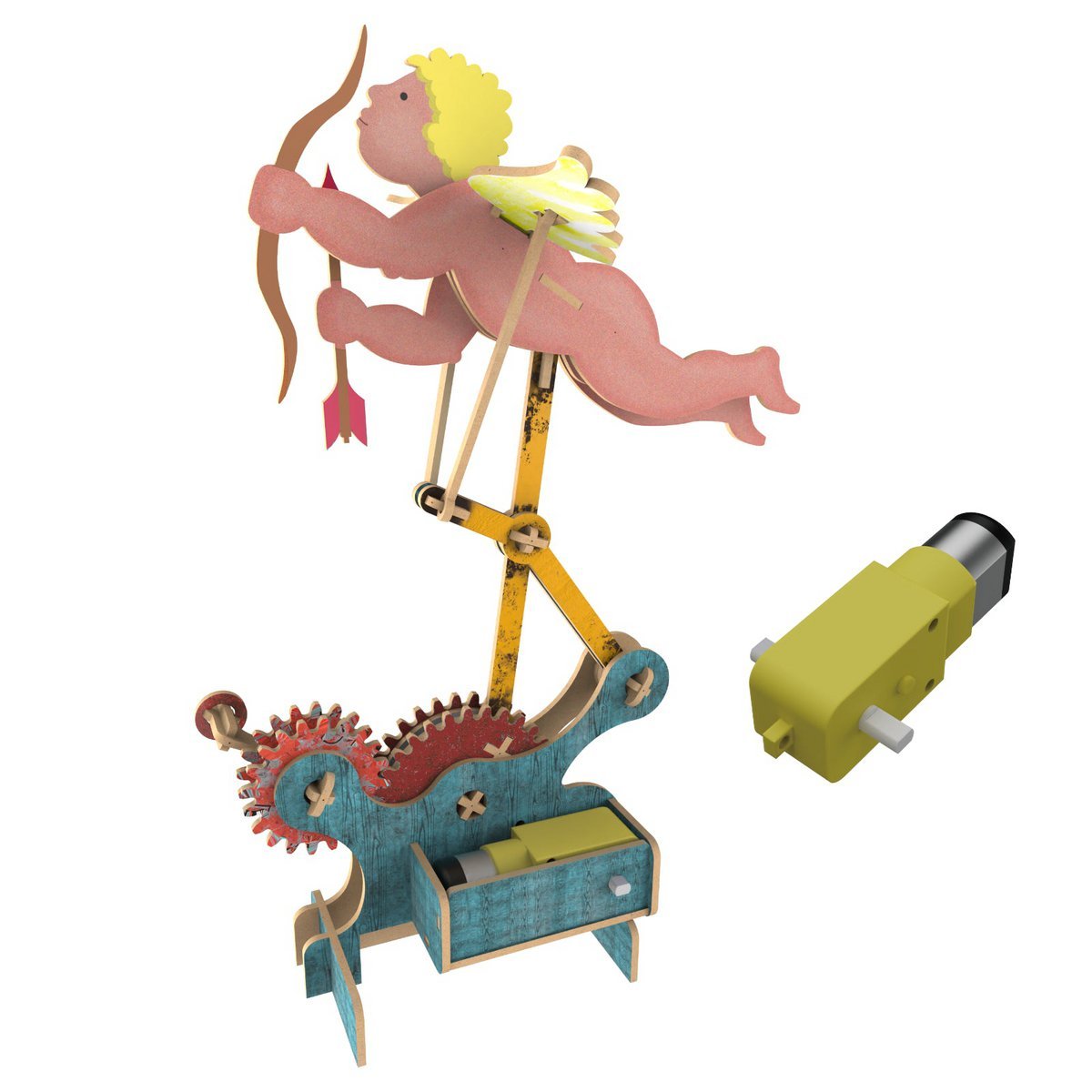 Houten modelbouw kit Cupid 14x18x23 cm