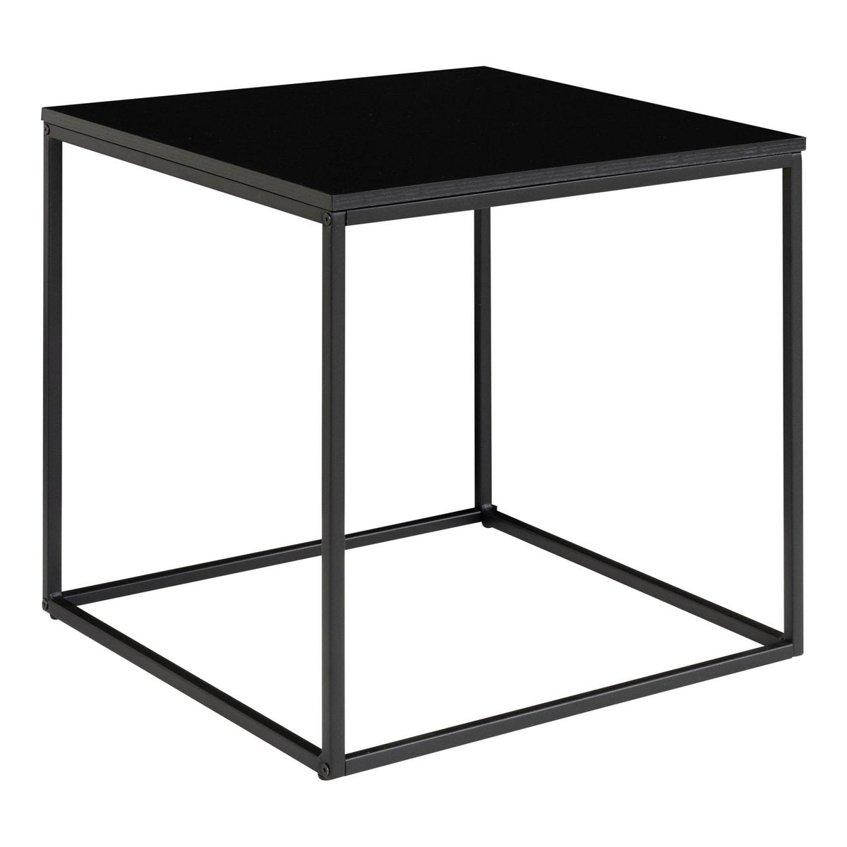 Vita Bijzettafel - Staal, spaanplaat, melaminefolie, zwart - 45x45x45 cm