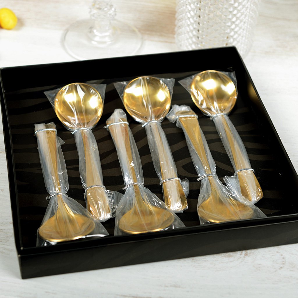 Dessertlepels goud set van 6