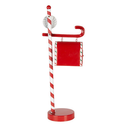 Kerstdecoratie Brievenbus 20x12x51 cm Rood Metaal