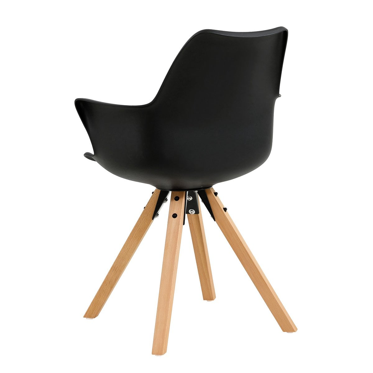 Fauteuil set van 2 kunststof zwart