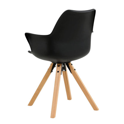 Fauteuil set van 2 kunststof zwart