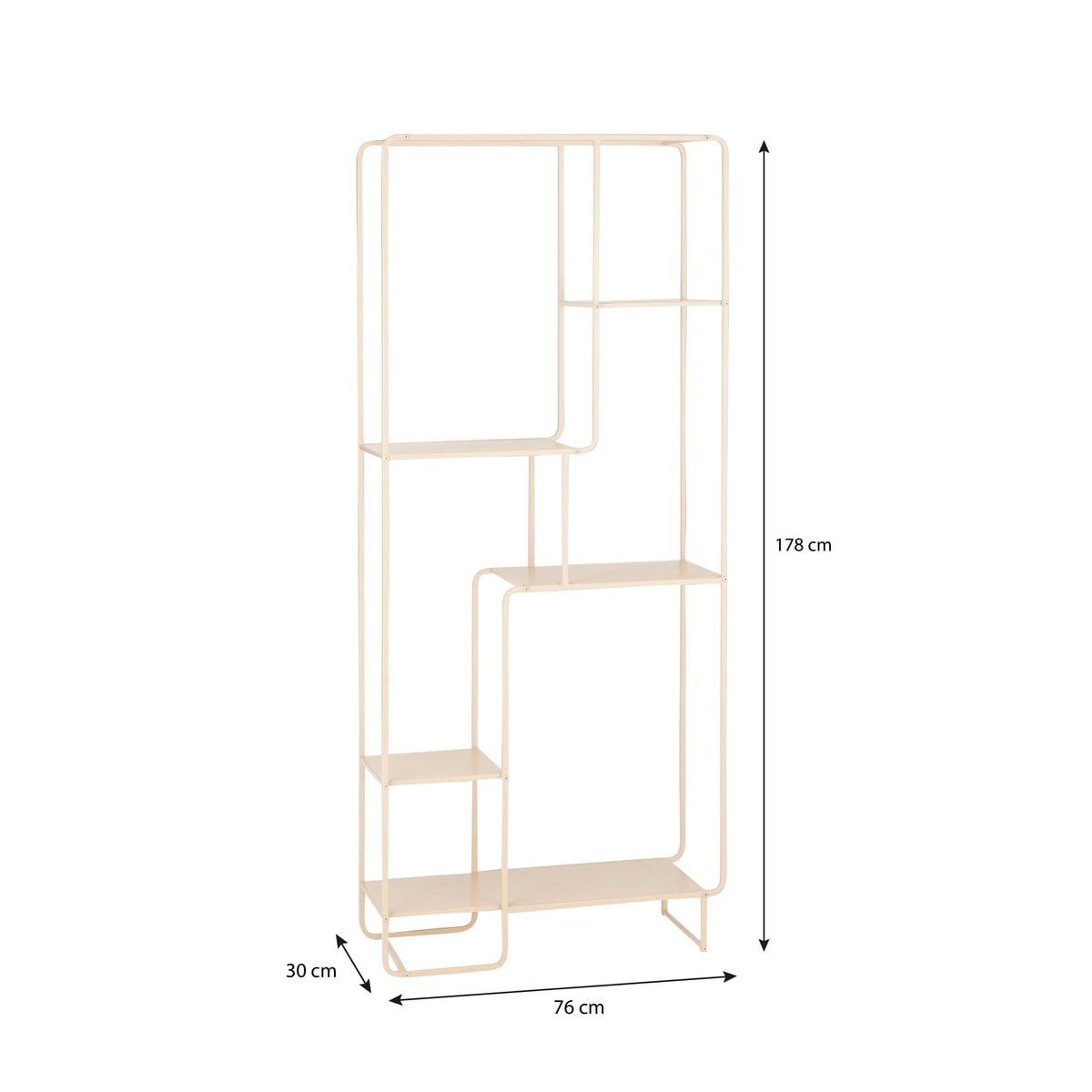 Wandkast Jules 76x30x178 cm ijzer bruin