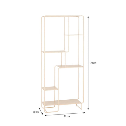 Wandkast Jules 76x30x178 cm ijzer bruin