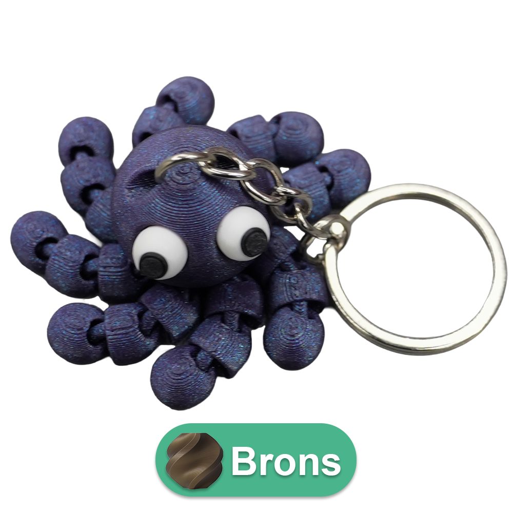 Sleutelhanger octopus PLA beweegbaar