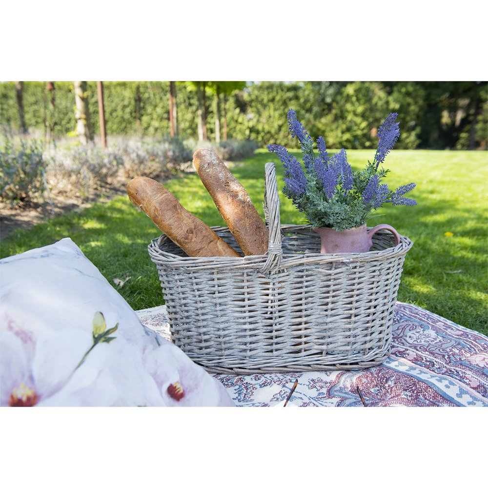 Opbergmand 51x22x40 cm bruin rotan