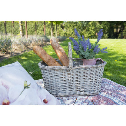 Opbergmand 51x22x40 cm bruin rotan