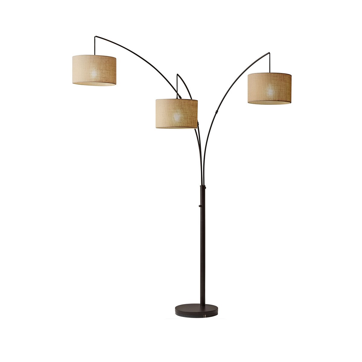 Vloerlamp 220 cm zwart marmeren voet