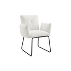 Fauteuil bouclé wit 73,5x64,5x87 cm