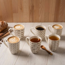 350 ml geometric mugs - lot of 6