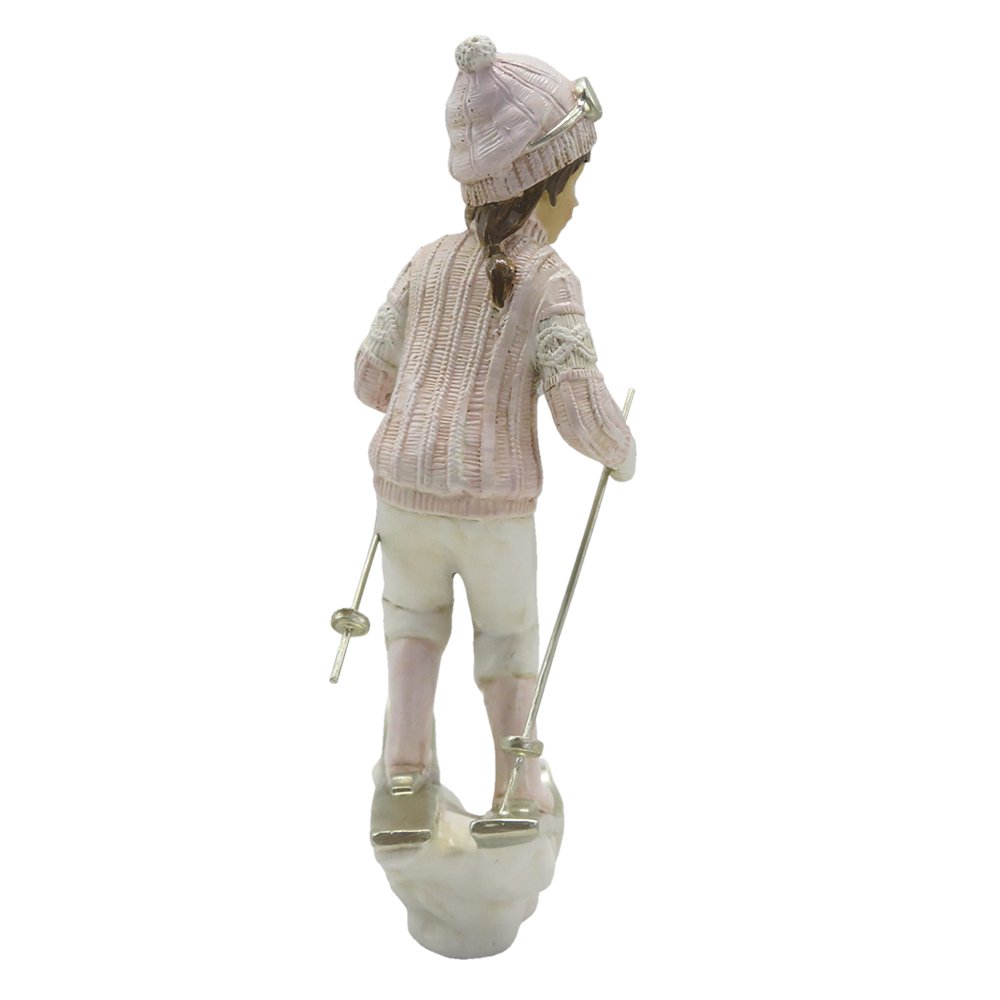 Figurine Child 19 cm Pink White Plastic Home Accessories