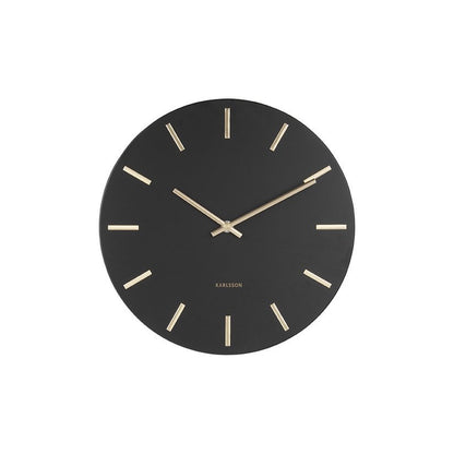 Wandklok 3 cm goud
