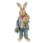 Decoration Figurine Rabbit 26 cm Brown Blue Plastic