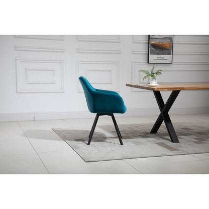 Armchair with 360° swivel function Turquoise