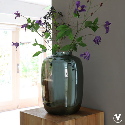 Vaas Artic S gloss grey Ø21x29 cm zilver glas