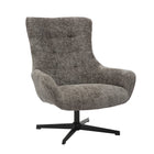 Fauteuil chenille donkergrijs 81x85x103 cm