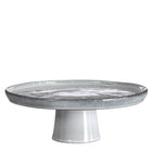 Taartplateau 27 cm keramiek lichtgrijs