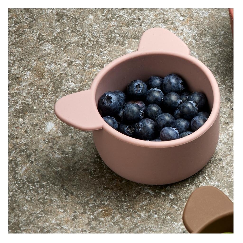 Snackdoos siliconen 2-pack 8x4.5 cm woodrose