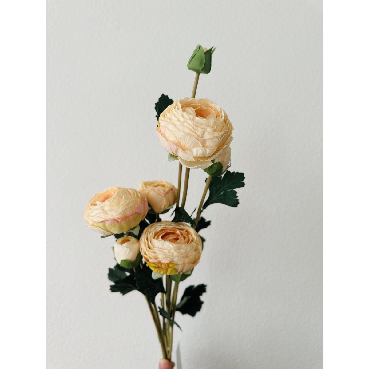 Kunstbloemen boeket 55 cm champagne