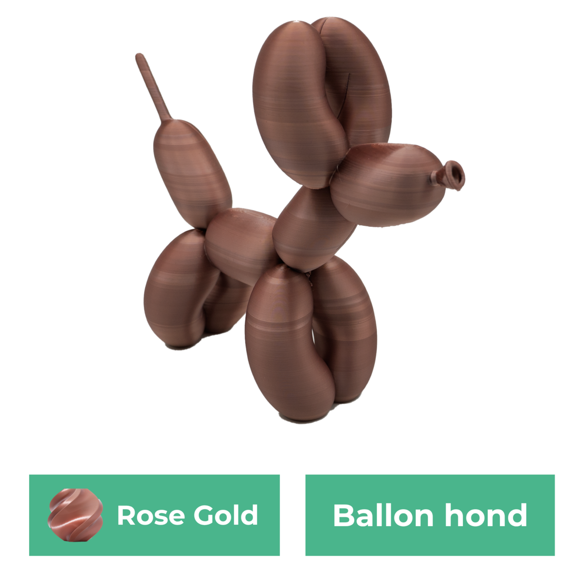 Ballon hond beeldje 20 cm zwart