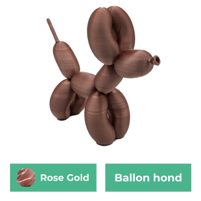 Ballon hond beeldje 20 cm zwart