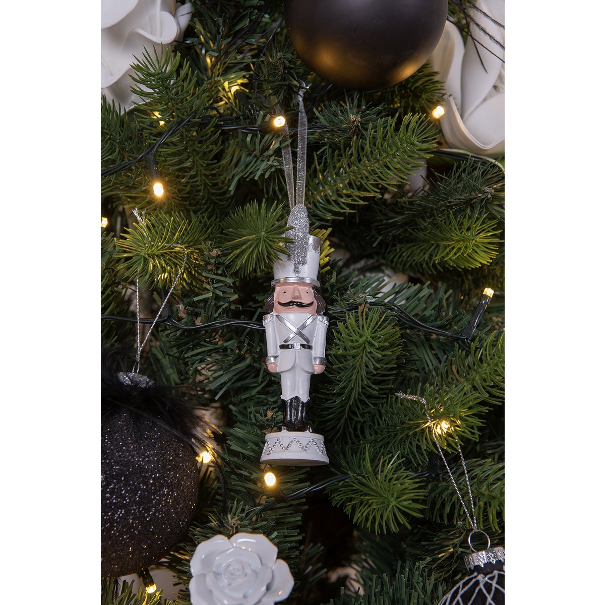 Notenkraker beeld 13 cm wit kunststof