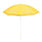 Strandparasol H180 x Ø160 cm geel hartjesprint