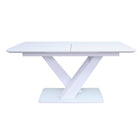 Eettafel 160/200x90 cm wit MDF glas