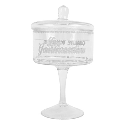 Voorraadpot glas Ø 13x24 cm transparant