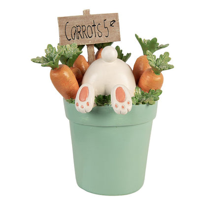 Decorative Rabbit Figurine 21x20x28 cm White Plastic