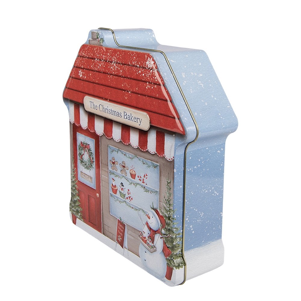 Bewaarblik 21x22x6 cm Blauw Metaal
