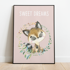 Kinderkamer poster wasbeertje A4 A3 satijnpapier
