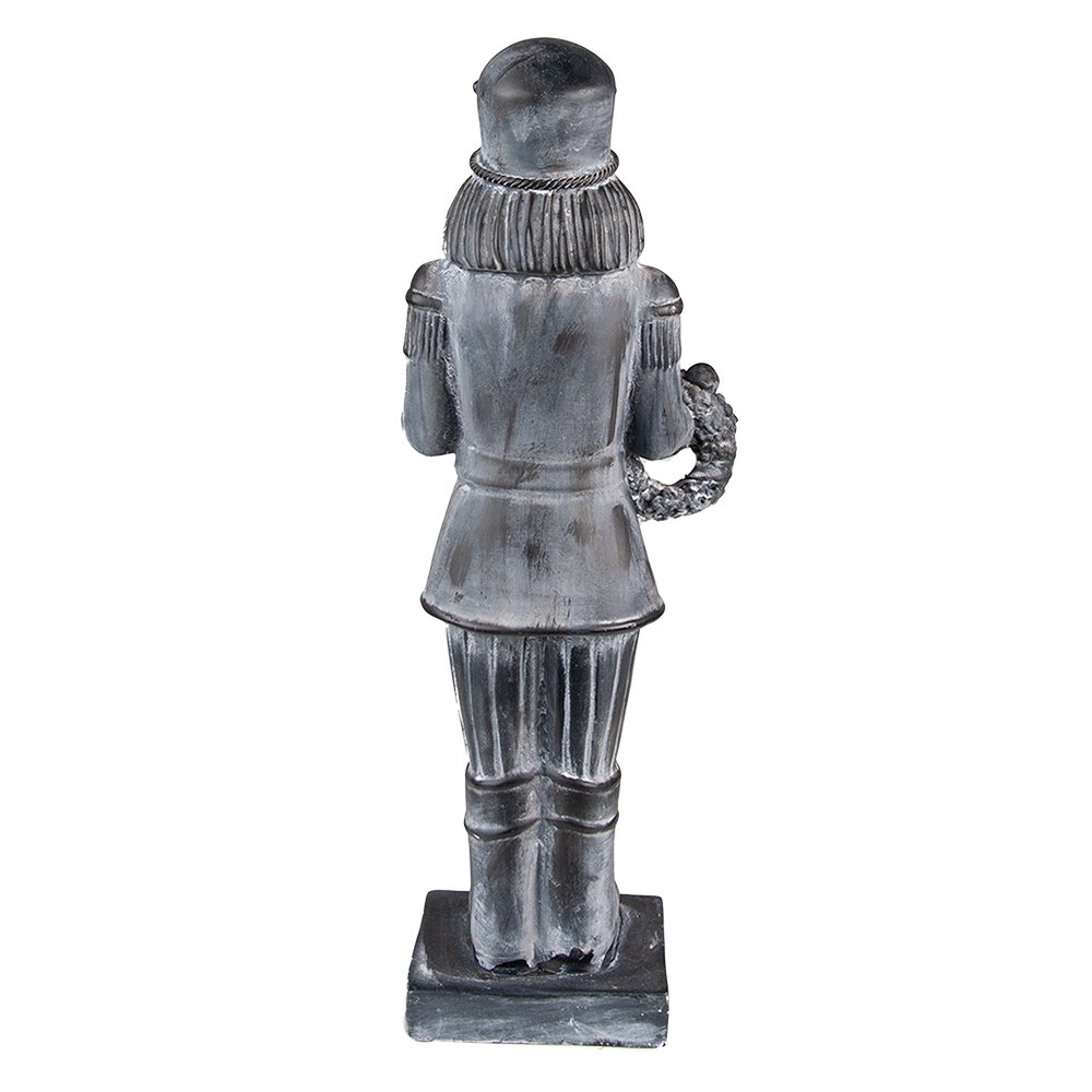 Beeld Notenkraker 47 cm Grijs Kunststof Kerstdecoratie