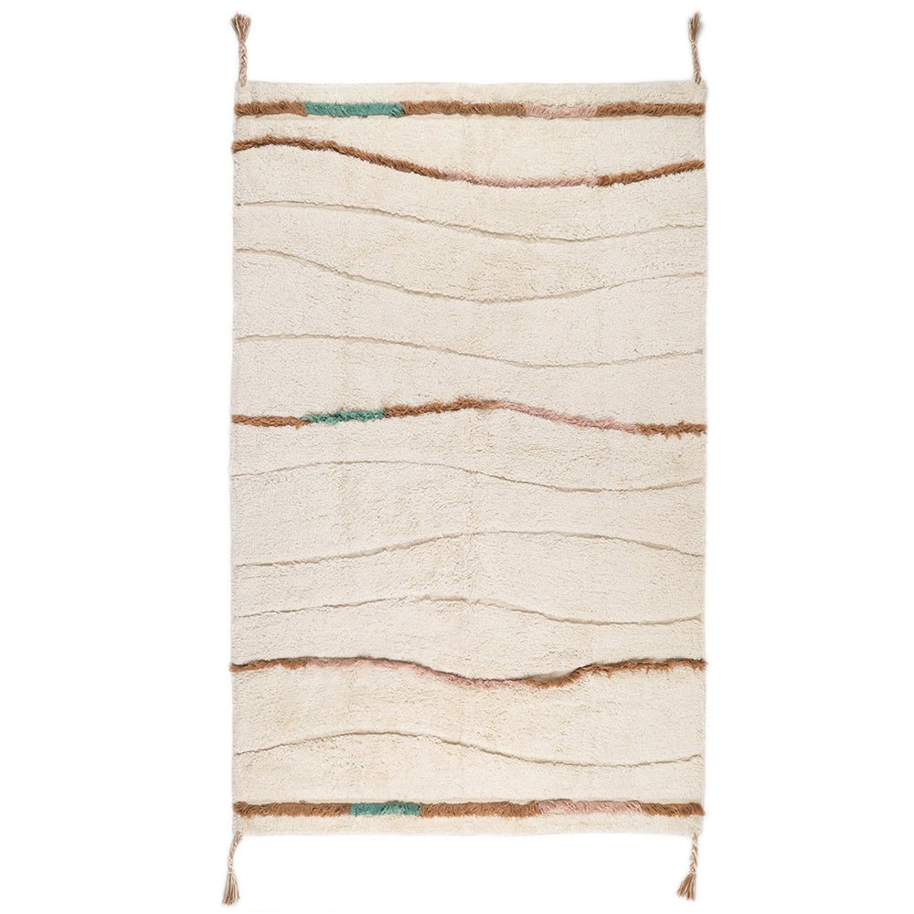 Kindertapijt 130x190 cm katoen ecru/beige