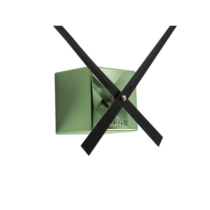 Wandklok 40 cm groen metallic plastic