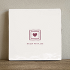 Tegeltje 10x10 cm kusje voor jou