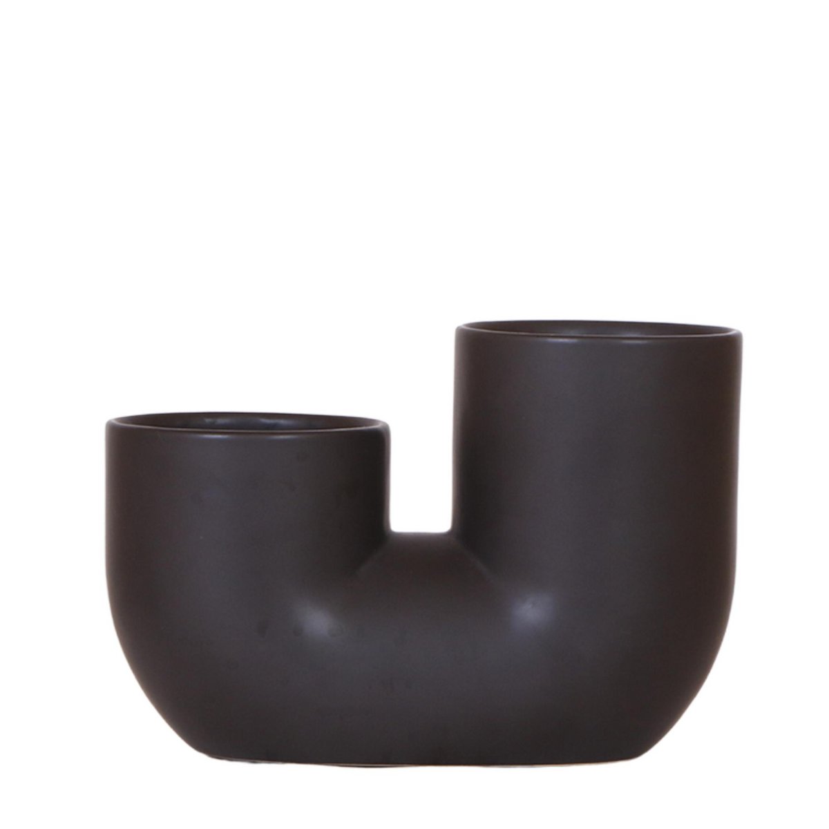 Duo sierpot keramiek voor 2x 9 cm planten