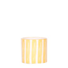 Striped Ceramic Decorative Pot Yellow