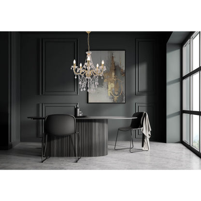 Kroonluchter Cecilia 52 cm goud metaal acryl E14