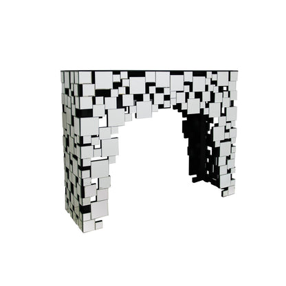 Console tafel 111x35.5x91 cm MDF spiegelglas mozaïek