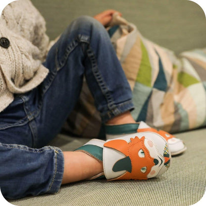 Babyslofjes leer suède zool 0-6 mnd