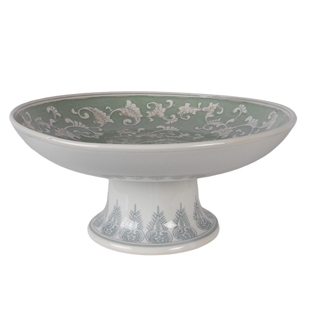Taartplateau Ø 26 cm wit groen