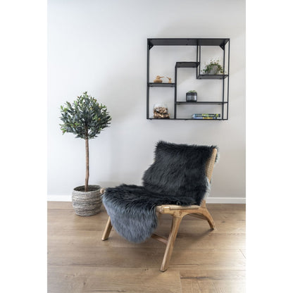 Kunstschapenvacht kleed 60x180 cm grijs