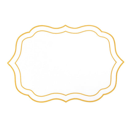 White and gold plate