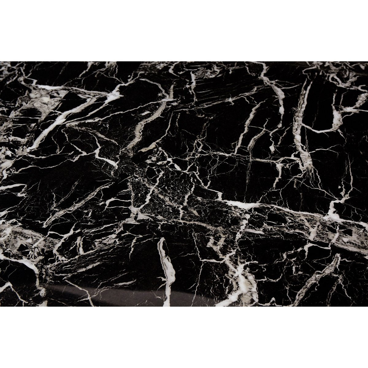 Eettafel 160x90x76 cm glas marmerlook goud