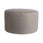 Poef rond 50 cm grijs polyester