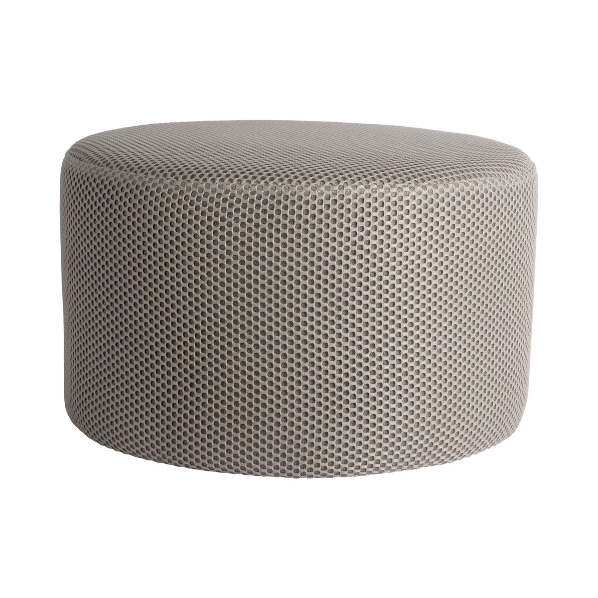 Poef rond 50 cm grijs polyester