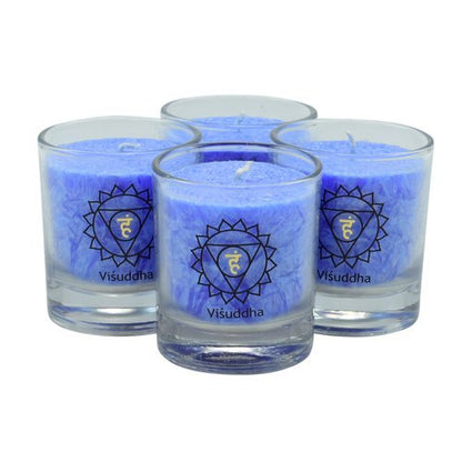 Chakra kaars Visuddha set van 4 lichtblauw ca. 6 cm